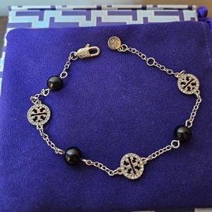 New Tory burch silver and black bracelet